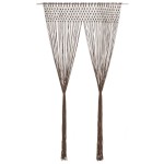 vidaXL Perdea macrame, gri taupe,140 x 240 cm, bumbac vidaXL Perdea macrame, gri taupe,140 x 240 cm, bumbac