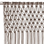 vidaXL Perdea macrame, gri taupe,140 x 240 cm, bumbac vidaXL Perdea macrame, gri taupe,140 x 240 cm, bumbac