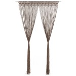 vidaXL Perdea macrame, gri taupe,140 x 240 cm, bumbac vidaXL Perdea macrame, gri taupe,140 x 240 cm, bumbac