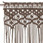 vidaXL Perdea macrame, gri taupe,140 x 240 cm, bumbac vidaXL Perdea macrame, gri taupe,140 x 240 cm, bumbac