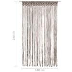 vidaXL Perdea macrame, gri taupe,140 x 240 cm, bumbac vidaXL Perdea macrame, gri taupe,140 x 240 cm, bumbac