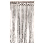 vidaXL Perdea macrame, gri taupe,140 x 240 cm, bumbac vidaXL Perdea macrame, gri taupe,140 x 240 cm, bumbac