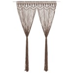 vidaXL Perdea macrame, gri taupe,140 x 240 cm, bumbac vidaXL Perdea macrame, gri taupe,140 x 240 cm, bumbac
