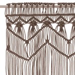 vidaXL Perdea macrame, gri taupe,140 x 240 cm, bumbac vidaXL Perdea macrame, gri taupe,140 x 240 cm, bumbac