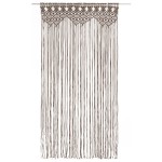 vidaXL Perdea macrame, gri taupe,140 x 240 cm, bumbac vidaXL Perdea macrame, gri taupe,140 x 240 cm, bumbac