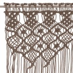 vidaXL Perdea macrame, gri taupe,140 x 240 cm, bumbac vidaXL Perdea macrame, gri taupe,140 x 240 cm, bumbac