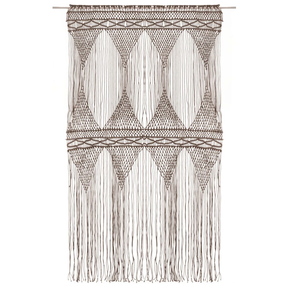 vidaXL Perdea macrame, gri taupe,140 x 240 cm, bumbac