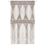 vidaXL Perdea macrame, gri taupe,140 x 240 cm, bumbac vidaXL Perdea macrame, gri taupe,140 x 240 cm, bumbac