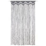 vidaXL Perdea macrame, antracit, 140 x 240 cm, bumbac vidaXL Perdea macrame, antracit, 140 x 240 cm, bumbac