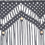vidaXL Perdea macrame, antracit, 140 x 240 cm, bumbac vidaXL Perdea macrame, antracit, 140 x 240 cm, bumbac