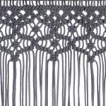 vidaXL Perdea macrame, antracit, 140 x 240 cm, bumbac vidaXL Perdea macrame, antracit, 140 x 240 cm, bumbac