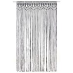 vidaXL Perdea macrame, antracit, 140 x 240 cm, bumbac vidaXL Perdea macrame, antracit, 140 x 240 cm, bumbac
