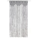 vidaXL Perdea macrame, antracit, 140 x 240 cm, bumbac vidaXL Perdea macrame, antracit, 140 x 240 cm, bumbac