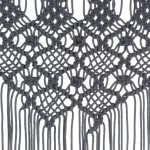 vidaXL Perdea macrame, antracit, 140 x 240 cm, bumbac vidaXL Perdea macrame, antracit, 140 x 240 cm, bumbac
