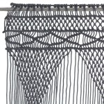 vidaXL Perdea macrame, antracit, 140 x 240 cm, bumbac vidaXL Perdea macrame, antracit, 140 x 240 cm, bumbac