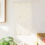 vidaXL Cuier de perete Macrame, 40x80, bumbac vidaXL Cuier de perete Macrame, 40x80, bumbac