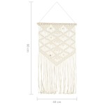 vidaXL Cuier de perete Macrame, 40x80, bumbac vidaXL Cuier de perete Macrame, 40x80, bumbac