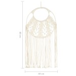 vidaXL Cuier de perete din macrame, 40x80, bumbac vidaXL Cuier de perete din macrame, 40x80, bumbac