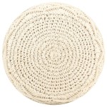 vidaXL Taburet puf macrame lucrat manual, 45 x 30 cm, bumbac vidaXL Taburet puf macrame lucrat manual, 45 x 30 cm, bumbac