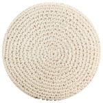 vidaXL Taburet puf macrame lucrat manual, 45 x 30 cm, bumbac vidaXL Taburet puf macrame lucrat manual, 45 x 30 cm, bumbac