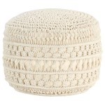 vidaXL Taburet puf macrame lucrat manual, 45 x 30 cm, bumbac vidaXL Taburet puf macrame lucrat manual, 45 x 30 cm, bumbac