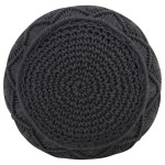 vidaXL Taburet puf macrame lucrat manual, antracit, 45x30 cm, bumbac vidaXL Taburet puf macrame lucrat manual, antracit, 45x30 cm, bumbac