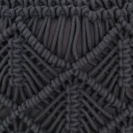 vidaXL Taburet puf macrame lucrat manual, antracit, 45x30 cm, bumbac vidaXL Taburet puf macrame lucrat manual, antracit, 45x30 cm, bumbac