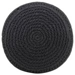 vidaXL Taburet puf macrame lucrat manual, antracit, 45x30 cm, bumbac