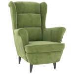 vidaXL Fotoliu, verde deschis, catifea