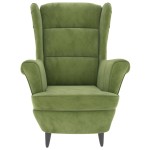 vidaXL Fotoliu, verde deschis, catifea
