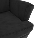 vidaXL Fotoliu, negru, catifea vidaXL Fotoliu, negru, catifea