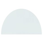 vidaXL Placă de sticlă pentru șemineu, semi-rotundă, 800x500 mm