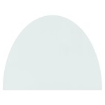 vidaXL Placă de sticlă pentru șemineu ,semi-rotundă, 800x600 mm