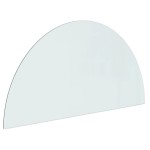 vidaXL Placă de sticlă pentru șemineu, semi-rotundă, 1000x500 mm vidaXL Placă de sticlă pentru șemineu, semi-rotundă, 1000x500 mm