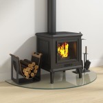 vidaXL Placă de sticlă pentru șemineu, semi-rotundă, 1000x500 mm vidaXL Placă de sticlă pentru șemineu, semi-rotundă, 1000x500 mm