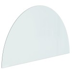 vidaXL Placă de sticlă pentru șemineu, semi-rotundă, 1000x600 mm vidaXL Placă de sticlă pentru șemineu, semi-rotundă, 1000x600 mm