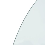 vidaXL Placă de sticlă pentru șemineu, semi-rotundă, 1000x600 mm vidaXL Placă de sticlă pentru șemineu, semi-rotundă, 1000x600 mm