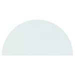 vidaXL Placă de sticlă pentru șemineu, semi-rotundă, 1200x600 mm