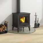 vidaXL Placă de sticlă pentru șemineu ,semi-rotundă, 800x500 mm