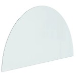vidaXL Placă de sticlă pentru șemineu, semi-rotundă, 1000x600 mm vidaXL Placă de sticlă pentru șemineu, semi-rotundă, 1000x600 mm