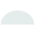 vidaXL Placă de sticlă pentru șemineu, semi-rotundă, 1200x500 mm