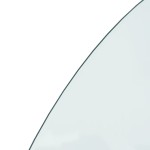 vidaXL Placă de sticlă pentru șemineu, semi-rotundă, 1200x600 mm vidaXL Placă de sticlă pentru șemineu, semi-rotundă, 1200x600 mm