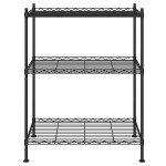 vidaXL Raft de depozitare, 3 niveluri, negru, 60 x 35 x 76 cm, 150 kg vidaXL Raft de depozitare, 3 niveluri, negru, 60 x 35 x 76 cm, 150 kg
