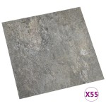 vidaXL Plăci de pardoseală autoadezive, 55 buc., gri, PVC, 5,11 m² vidaXL Plăci de pardoseală autoadezive, 55 buc., gri, PVC, 5,11 m²