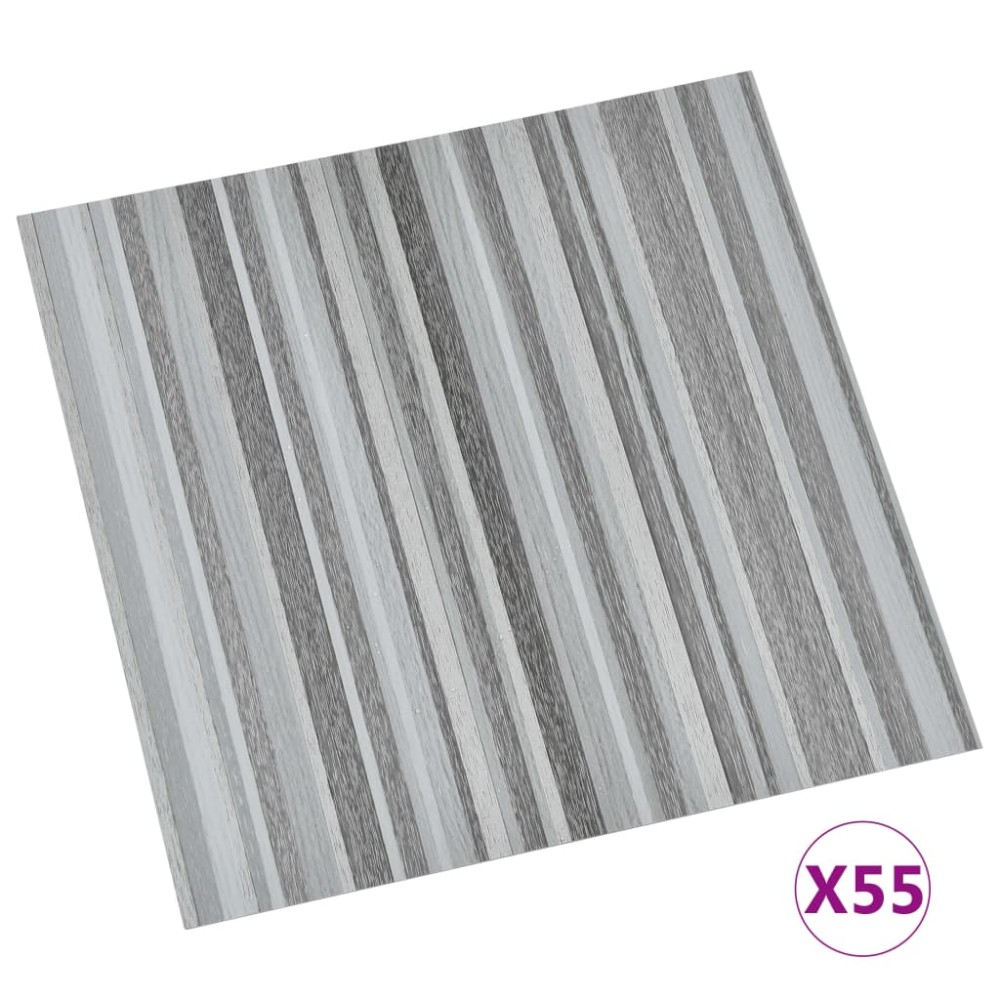 vidaXL Plăci pardoseală autoadezive 55 buc. gri deschis PVC 5,11 m²