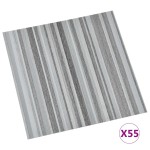 vidaXL Plăci pardoseală autoadezive 55 buc. gri deschis PVC 5,11 m² vidaXL Plăci pardoseală autoadezive 55 buc. gri deschis PVC 5,11 m²