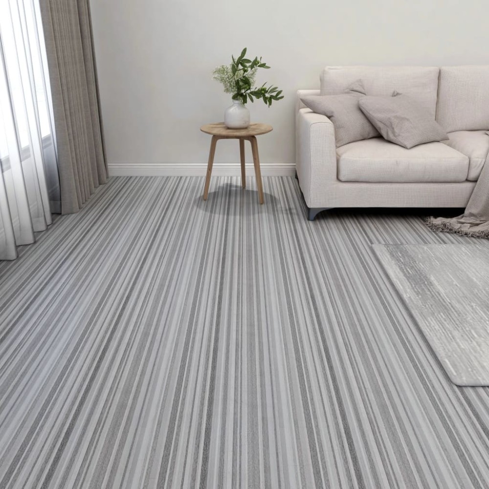 vidaXL Plăci pardoseală autoadezive 55 buc. gri deschis PVC 5,11 m²