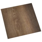 vidaXL Plăci de pardoseală autoadezive, 55 buc., maro, PVC, 5,11 m² vidaXL Plăci de pardoseală autoadezive, 55 buc., maro, PVC, 5,11 m²