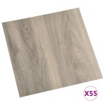 vidaXL Plăci de pardoseală autoadezive 55 buc. gri taupe PVC 5,11 m² vidaXL Plăci de pardoseală autoadezive 55 buc. gri taupe PVC 5,11 m²
