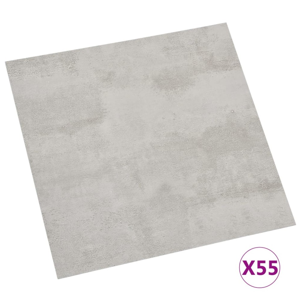 vidaXL Plăci pardoseală autoadezive 55 buc. gri deschis PVC 5,11 m²